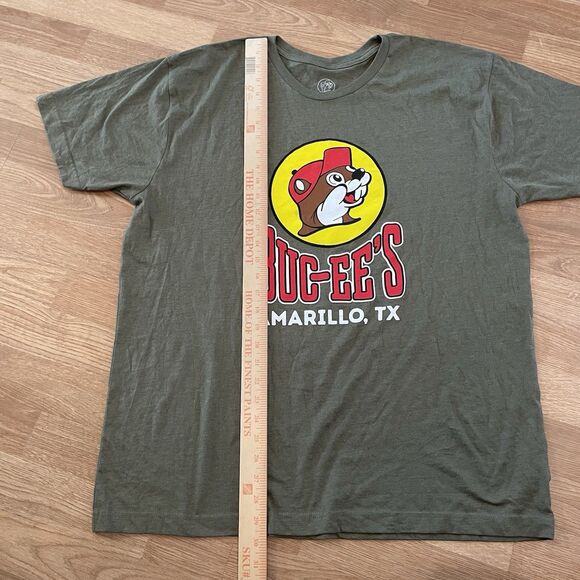 Buc-ees Amarillo Texas Graphic T-shirt Green Buc-ee’s Tee Size XL - Picture 2 of 8